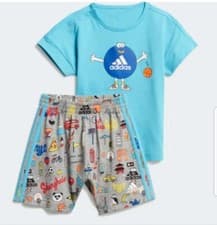 Image of Infant Baby Girls Adidas Originals Summer Set