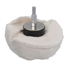 Image of Dome Domed Final Finishing Polishing Mop 110mm Wide Soft Grade Cotton