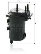Image of MANN WK939/12X Fuel Filter