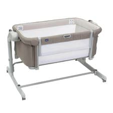 Image of Chicco Next2Me Magic Evo Bedside Crib Desert Taupe Adjustable Sleeper Cot Comfy