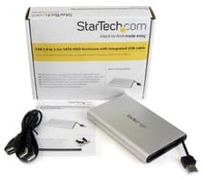 Image of StarTech.com SAT2510SCB 2.5" USB SATA External HDD Enclosure w/ USB Cable