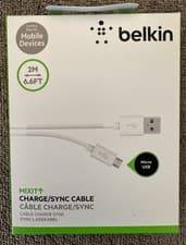 Image of Belkin Micro USB Cable - White,F2CU012BT2M-WHT