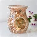 Image of LARGE BROWN CRACKLE OIL BURNER