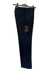 Image of Ben Sherman Kings Navy Check Slim Fit Trousers W34 L33.5 