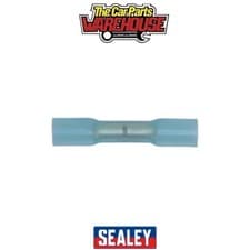 Image of Sealey BTSB100 Heat Shrink Butt Connector Terminal 5.8mm, Blue - Pack of 10