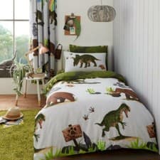 Image of Pre Historic Dino Duvet Cover Kids Dinosaur Bedding Or Sheet Set Or Curtain