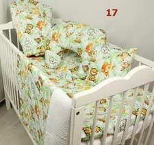 Image of 9 pc BEDDING SET cot bed NURSERY blanket nursing pillow wrap quilt cover sheet