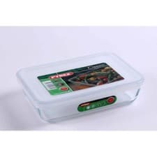 Image of Pyrex Cook& Store Food Rectangular Baking Storage Serving Dish with Plastic Lid