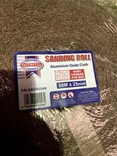 Image of Faithfull Blue Aluminium Oxide Cloth Roll - Sanding Roll 50m x 25mm x 40g
