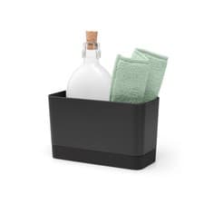 Image of Brabantia 117503 Sink Organiser with Removable Tray, Dark Grey, 8.5 x 19 x 11...