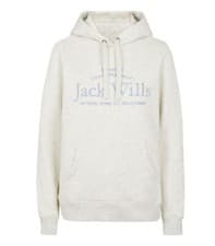 Image of Jack Wills Women's Hunston Embroidered Hoodie Navy Blue Marl Light Heather