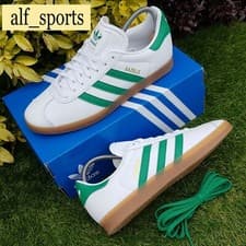Image of ❤ BNWB & Authentic adidas originals ® Gazelle Trainers White & Green UK Size 8.5