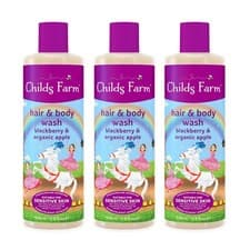 Image of Childs Farm Blackberry & Organic Apple Extract Hair and Body Wash 500ml x 3