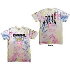 Image of The Beatles 'Yellow Submarine Heads and Apple Bonkers' White Dye T shirt - NEW