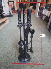 Image of 16" Black companion set of four piece set