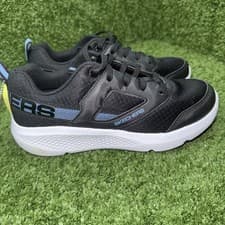 Image of Skechers Go Run Elevate Junior Trainers Size UK 3 Black/ Blue Brand New