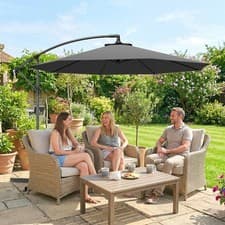 Image of 3(m) Garden Banana Parasol Cantilever Umbrella