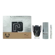 Image of Paco Rabanne Invictus Victory Eau de Parfum 100ml Gift Set for Him - Damaged Box