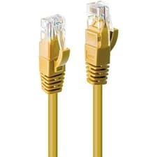 Image of LINDY 48060 Cat.6 U/UTP Network Cable, Yellow, 0.3m 0.3m Yellow