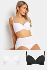 Image of M&Co Womens 2 PACK Moulded T-Shirt Bra