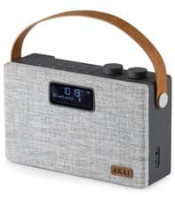 Image of Akai A61029 DAB+/FM/Bluetooth Radio - Grey Fabric - 12 Month Warranty.