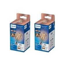 Image of 2 xPHILIPS E27 7W 60W Lumen Smart LED WiZ Connected Lightbulb App control Alexa