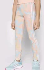 Image of ADIDAS Pink Leggins kids children's teenagers Marble Print 12/13 Year Olds