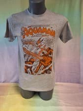 Image of DC Aquaman T-shirt Poly Cotton print geek T-Shirt Unisex UK Size S