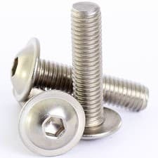 Image of M3 ( 3mm ) A2 STAINLESS STEEL FLANGED BUTTON HEAD SCREWS HEX SOCKET FLANGE BOLTS
