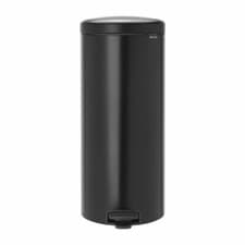 Image of Brabantia Newlcon Pedal Bin in Matt Black Odour Corrosion Proof Soft Closing Lid