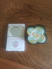 Image of Vanilla scented lip balm & mirror set and angel flower scented candle