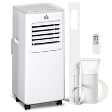 Image of HOMCOM 7000 BTU Mobile Air Conditioner Indoor Portable AC Unit w/ RC, White
