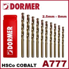 Image of DORMER Cobalt Heavy Duty A777 HSco Jobber Twist Drill Bits - Bronzed (Metric)