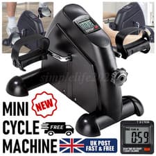Image of Mini Exercise Bike Pedal Exerciser Machine Foot Leg&Arm Recovery Peddle w/ Mat