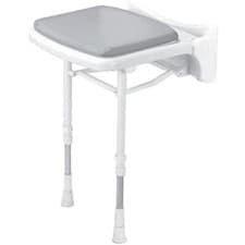 Image of AKW 2000 Series Compact Fold Up Padded Shower Seat Grey