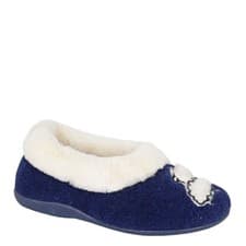 Image of Sleepers Nikki Ladies' Faux Fur Cuff Sheep Flat Slippers