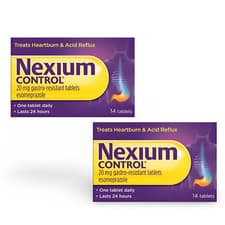 Image of Nexium Control 20mg Gastro-Resistant Tablets - 2 x 14 Tablets -