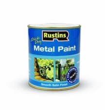 Image of UK Rustins MPBK250 250ml Quick Dry Metal Paint Black Rustin S New Formula Met U