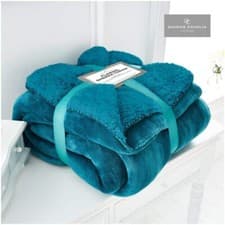 Image of Luxury Faux Fur Throws Fleece Blanket Double King Size Sofa Bed Chair Warm Soft