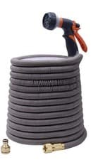 Image of Garden Water Hose 30M. Expandable, X2 Latex, Brass Connectors + 8 Function Spray