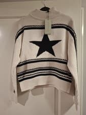 Image of Mint Velvet Ivory Star Stitch Jumper – Size M