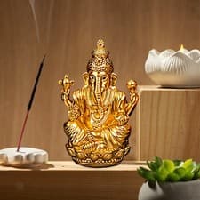 Image of Ganesh Statue Ganesh Buddha Figurine Hindu Elephant God Collectible Mini Ganesha