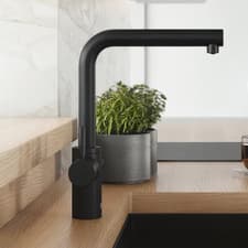 Image of Insinkerator 3-in-1 Boiling Water Tap - Black - L Shape