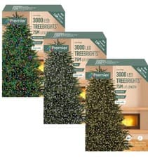 Image of Premier 3000 LED Multi-Action TreeBrights Christmas Lights Timer - WARM WHITE