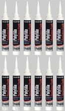 Image of 12x Polycell Polyfilla Painters Decorators Caulk Filler Sealant - 380ml - WHITE