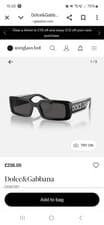 Image of Dolce & Gabbana DG6187 501/87 Black Gray Rectangle Sunglasses Eyewear Women Men