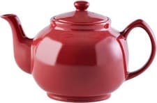 Image of Price & Kensington Red Stoneware Teapot 10 Cup Capacity Durable Classic Design