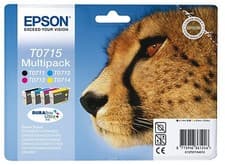 Image of Epson Genuine T0715 Cheetah Ink set T0711 T0712 T0713 T0714 Tiger To715 to 715