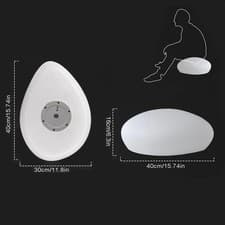 Image of Solar Pebble Stone Light Color Changing Outdoor Garden Landscape Lamp