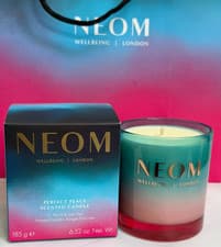 Image of NEOM Perfect Peace Scented Candle 185g Limited Edition Matching Bag NWB RRP £40